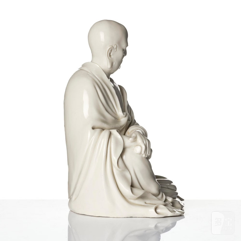 A blanc de Chine seated figure of Bodhidharma, - 图5